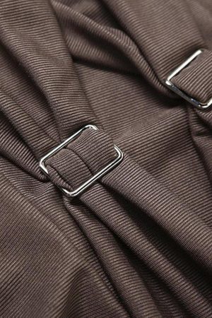 Cyberpunk Ruched Asymmetric Mini Dress