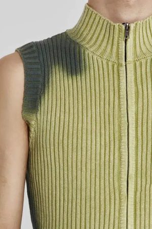 Cyberpunk Zip-Up Cardigan Vest