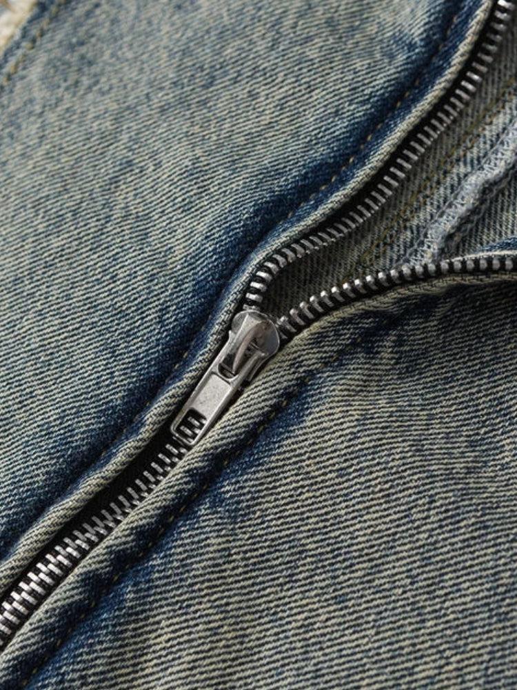 Cyberpunk Zip-Up Denim Jacket Cyberpunk Zip-Up Denim Jacket