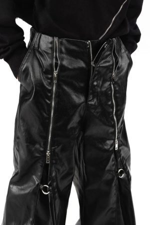 Cyberpunk Zip-Up Parachute Pants