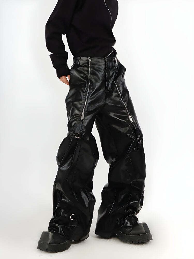 Cyberpunk Zip-Up Parachute Pants Cyberpunk Zip-Up Parachute Pants