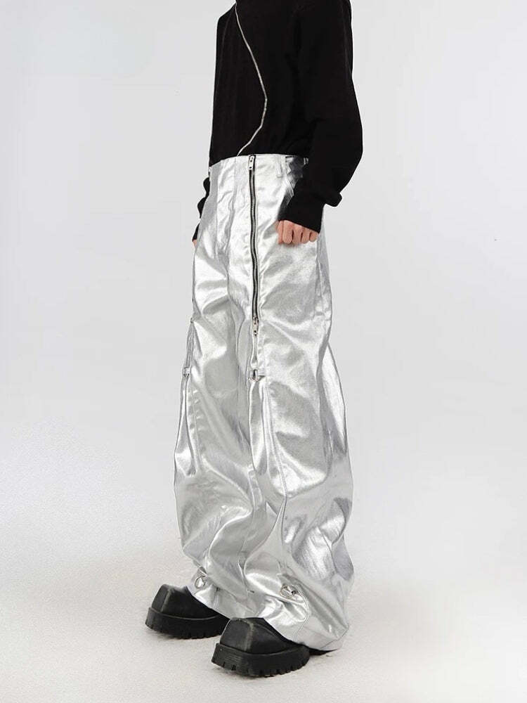 Cyberpunk Zip-Up Parachute Pants Cyberpunk Zip-Up Parachute Pants