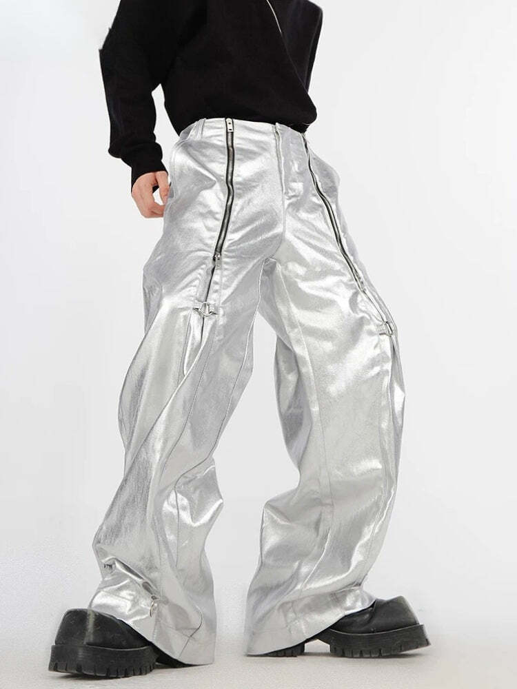 Cyberpunk Zip-Up Parachute Pants Cyberpunk Zip-Up Parachute Pants