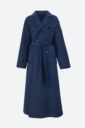 Dark Academia Belted Long Coat