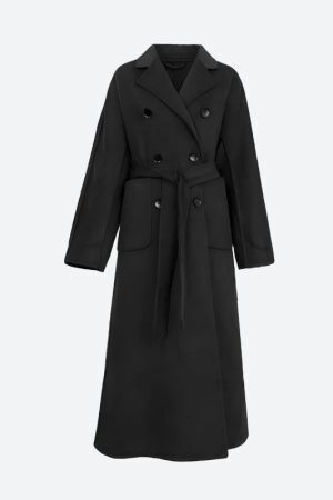 Dark Academia Belted Long Coat