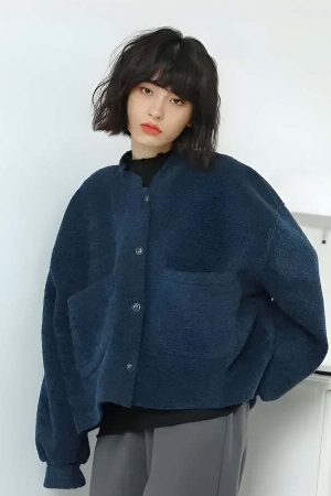 Dark Academia Button Up Pockets Cardigan