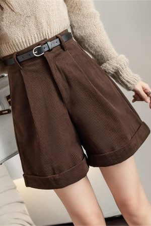 Dark Academia High Waist Shorts