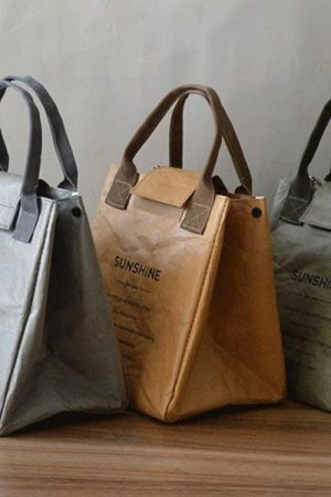 Dark Academia Paper Look Handbag