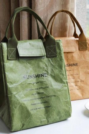 Dark Academia Paper Look Handbag