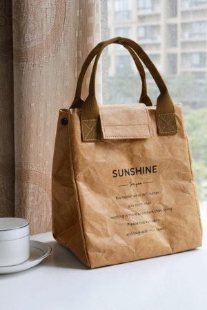 Dark Academia Paper Look Handbag