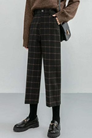 Dark Academia Plaid Pants