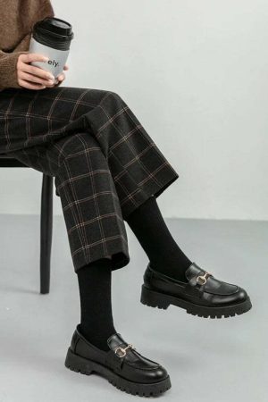 Dark Academia Plaid Pants