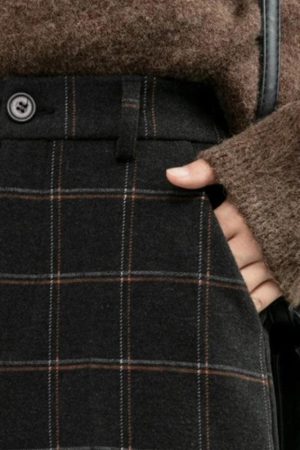 Dark Academia Plaid Pants