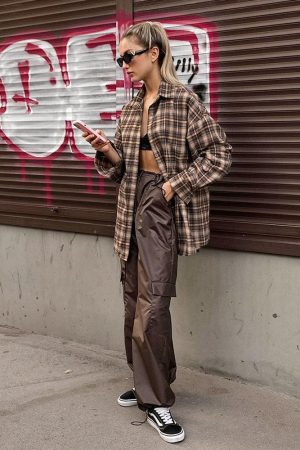 Dark Academia Plaid Shirt