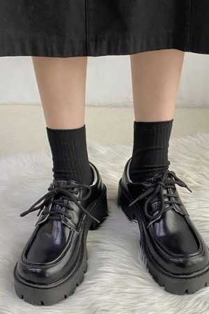 Dark Academia Platform Shoes