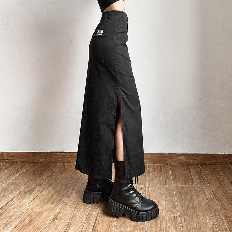 Dark Academia Side Slit Maxi Skirt Dark Academia Side Slit Maxi Skirt