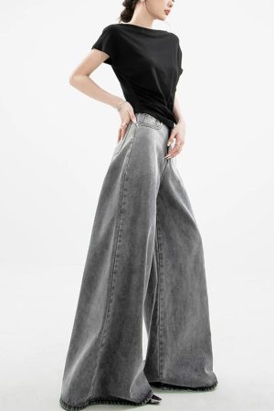 Dark Wash Super Wide Leg Jeans