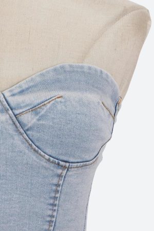 Denim Top & Pants Two Piece Set