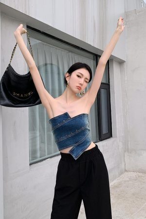 Denim Tube Top