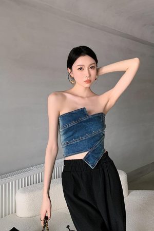 Denim Tube Top