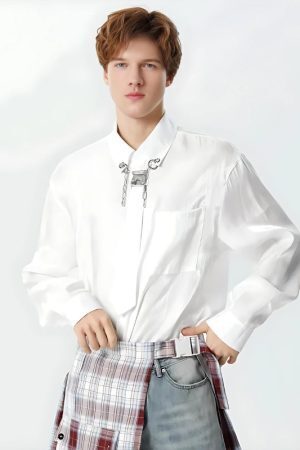 Detachable Tie Shirt