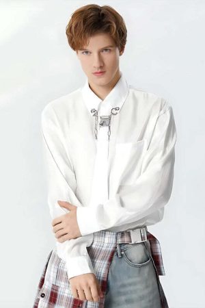 Detachable Tie Shirt