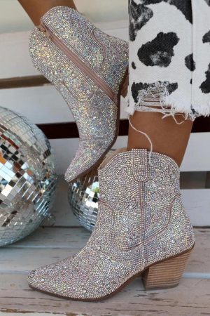 Disco Cowgirl Rhinestone Western Boots
