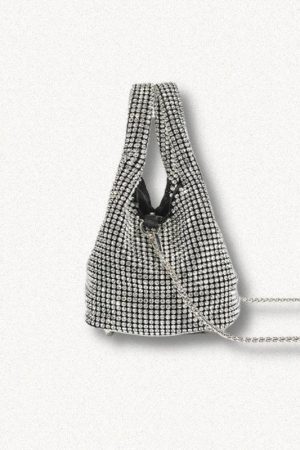 Disco Cowgirl Silver Rhinestone Handbag