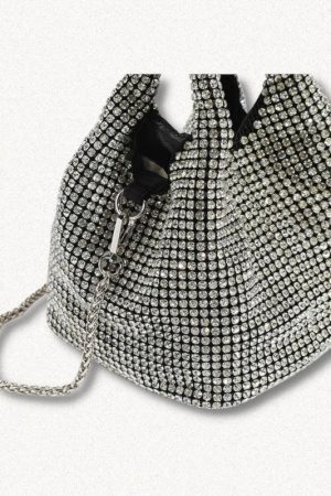 Disco Cowgirl Silver Rhinestone Handbag