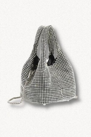 Disco Cowgirl Silver Rhinestone Handbag