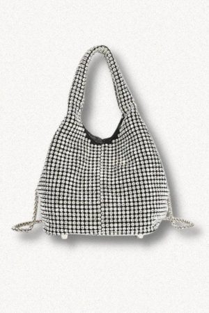 Disco Cowgirl Silver Rhinestone Handbag