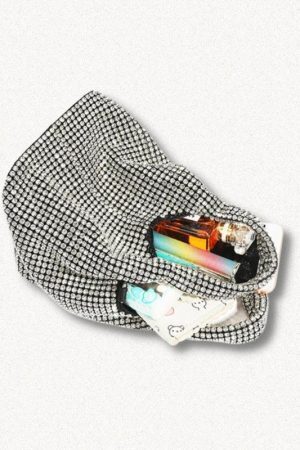 Disco Cowgirl Silver Rhinestone Handbag