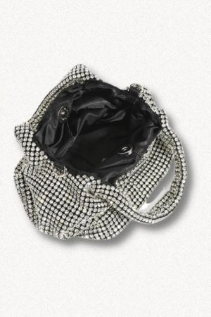 Disco Cowgirl Silver Rhinestone Handbag