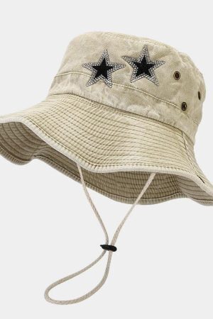 Disco Cowgirl Star Printed Denim Hat