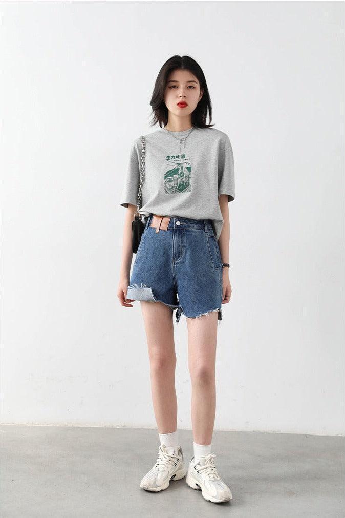 Distressed Jean Shorts Distressed Jean Shorts