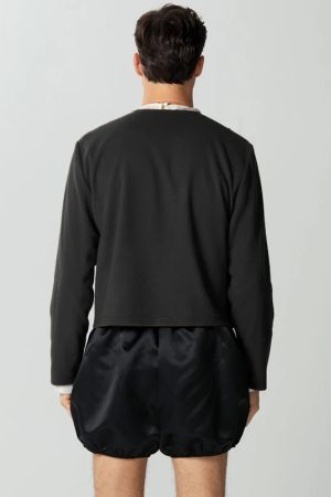 Double Breasted O-Neck Jacket