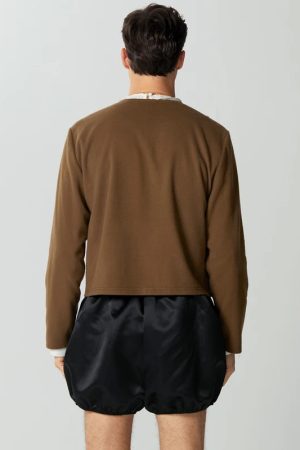 Double Breasted O-Neck Jacket