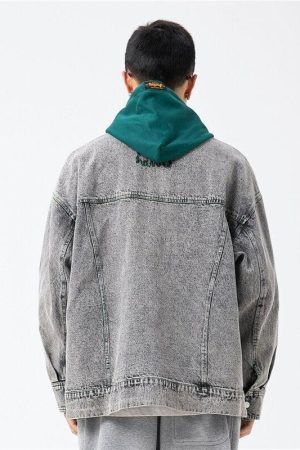 Double-Collared Denim Jacket