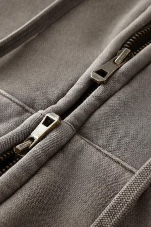 Double Zip-Up Cropped Hoodie