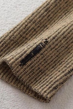 Double Zip-Up Distressed Corduroy Cardigan