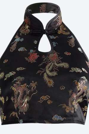 Dragon Backless Crop Top