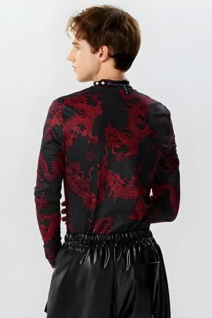 Dragon High Neck Top