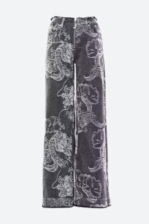 Dragon Printed Jeans