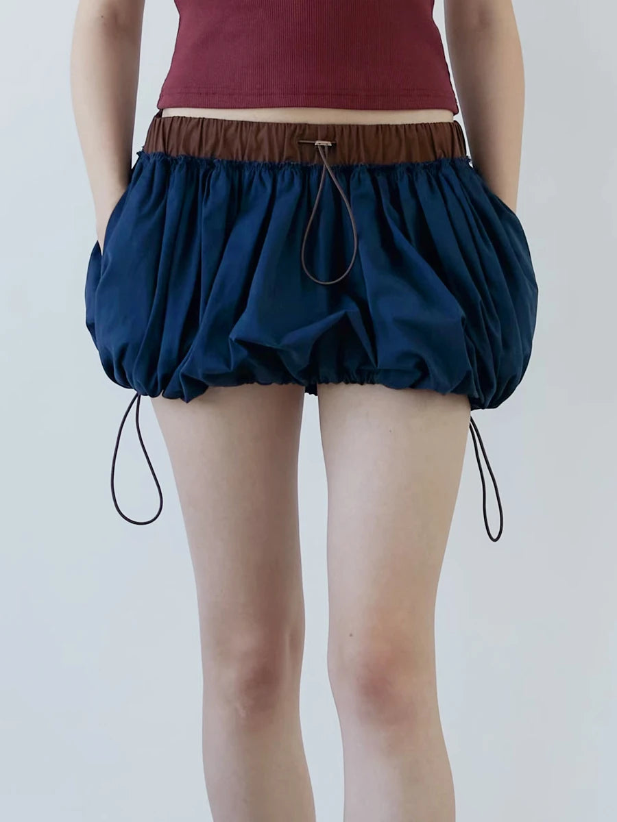 Drawstring Bubble Mini Skirt Drawstring Bubble Mini Skirt
