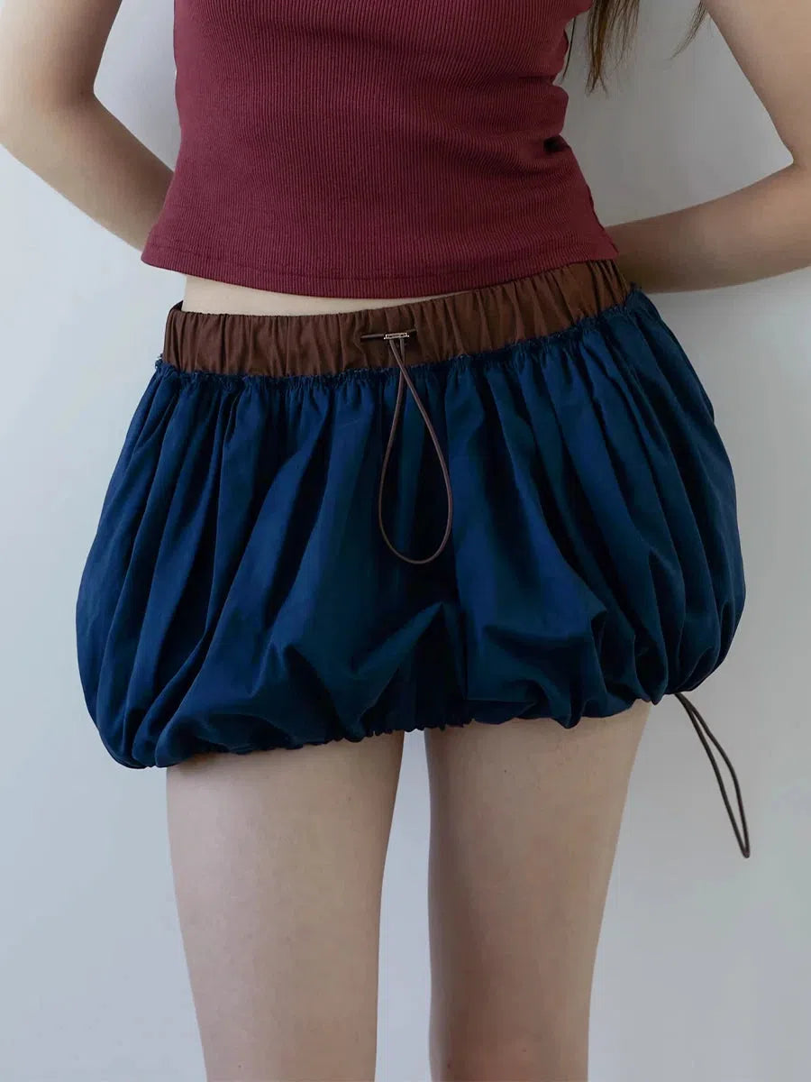 Drawstring Bubble Mini Skirt Drawstring Bubble Mini Skirt