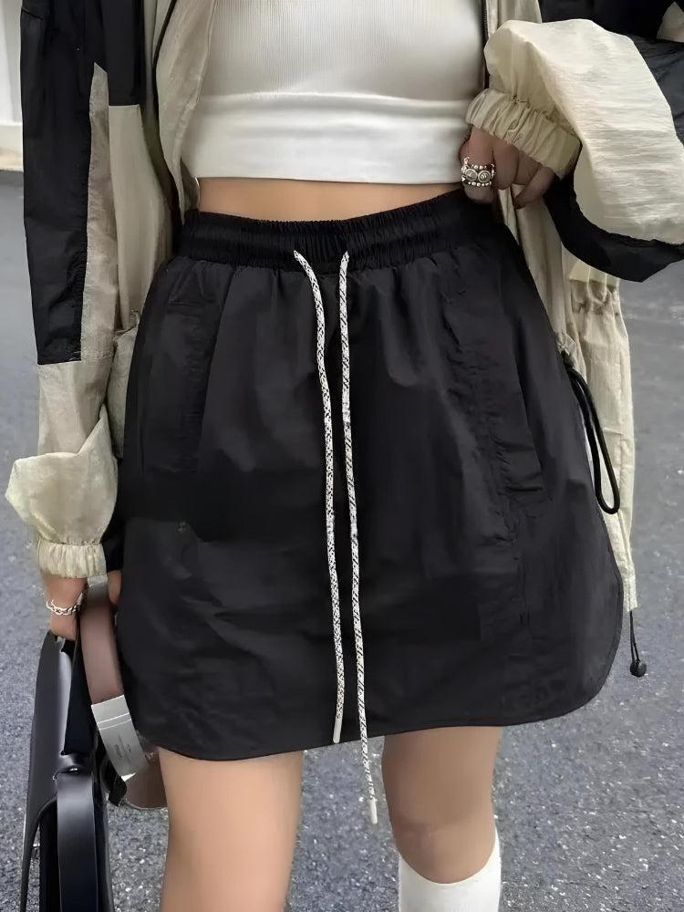 Drawstring Parachute Mini Skirt Drawstring Parachute Mini Skirt