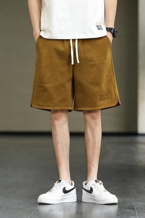 Drawstring Waist Oversize Sweatshort