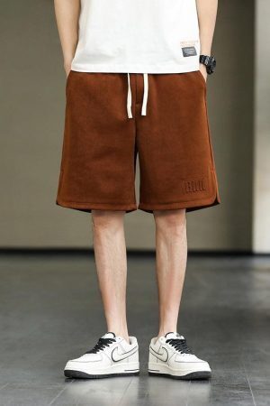 Drawstring Waist Oversize Sweatshort