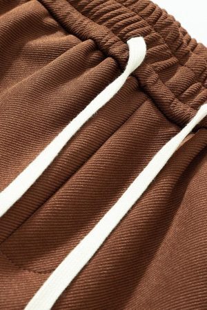 Drawstring Waist Oversize Sweatshort