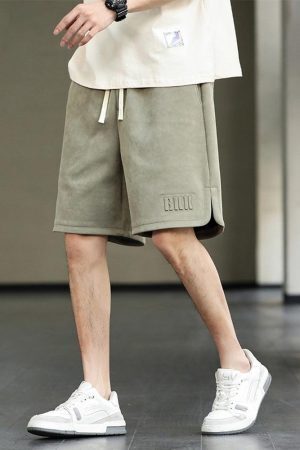 Drawstring Waist Oversize Sweatshort